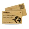 Cartão de Visita Bamboo Com NFC e QR Code